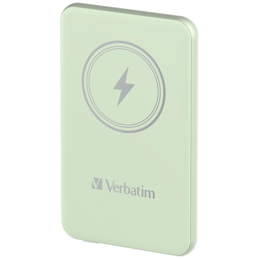 Verbatim 32241 Charge "n" Go Magnetic Wireless Power Bank, 5000 mAh, Lithium Polymer (LiPo)
