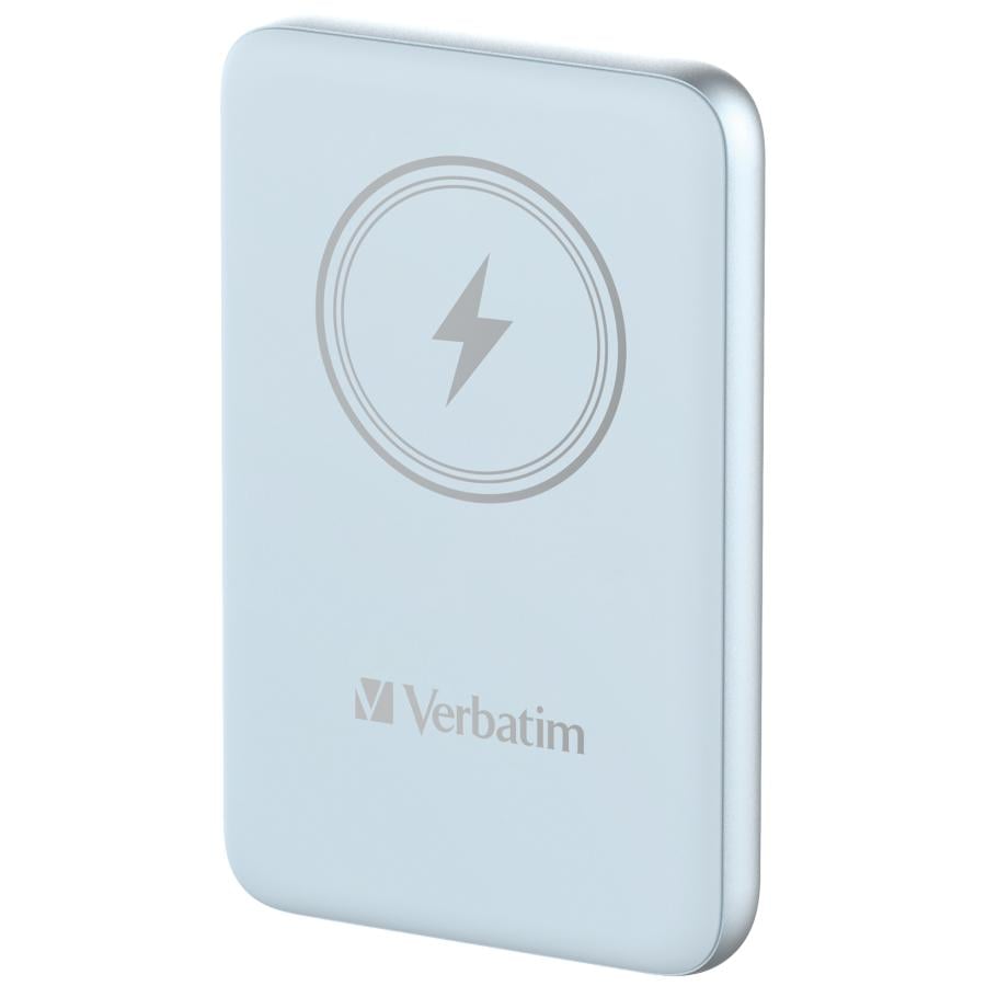 Verbatim 32247 Charge "n" Go Magnetic Wireless Power Bank Blue, 10000 mAh, LiPo, Quick Charge 3.0
