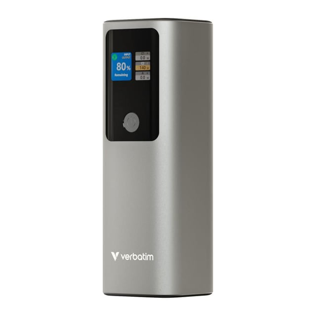 Verbatim 32269 Charge "n" Go Power Bank Grey, 27000 mAh, Lithium-Ion, Quick Charge 3.0, 183W