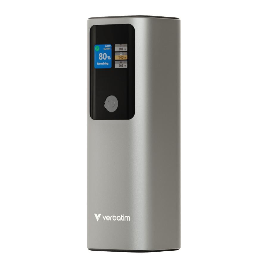 Verbatim 32269 Charge "n" Go Power Bank Grey, 27000 mAh, Lithium-Ion, Quick Charge 3.0, 183W