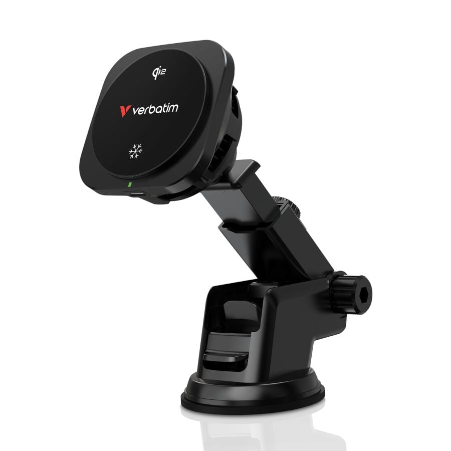 Verbatim 31861 Charge "n" Drive Qi2 Magnetic Wireless Car Charger, Auto, USB, Wireless charging, 1 m