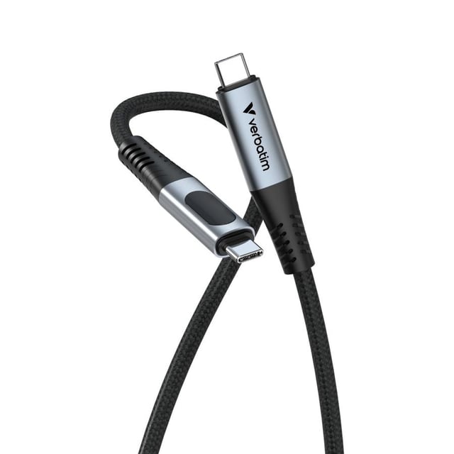 Verbatim 31849 Sync & Charge USB C to USB C 240W 40 Gbps Display, USB4 Gen 2x2, USB Type-C, 1.2 m