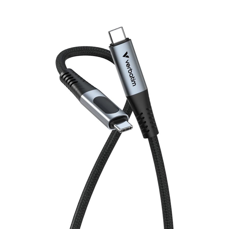 Verbatim 31849 Sync & Charge USB C to USB C 240W 40 Gbps Display, USB4 Gen 2x2, USB Type-C, 1.2 m