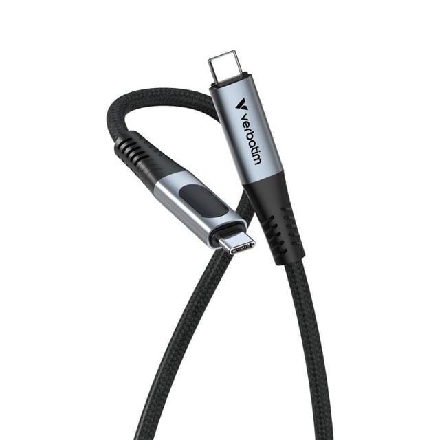 Verbatim 31848 Sync & Charge USB C to USB C 100W Display, USB C, USB 2.0, 0.48 Gbit/s, 1.2 m, Black