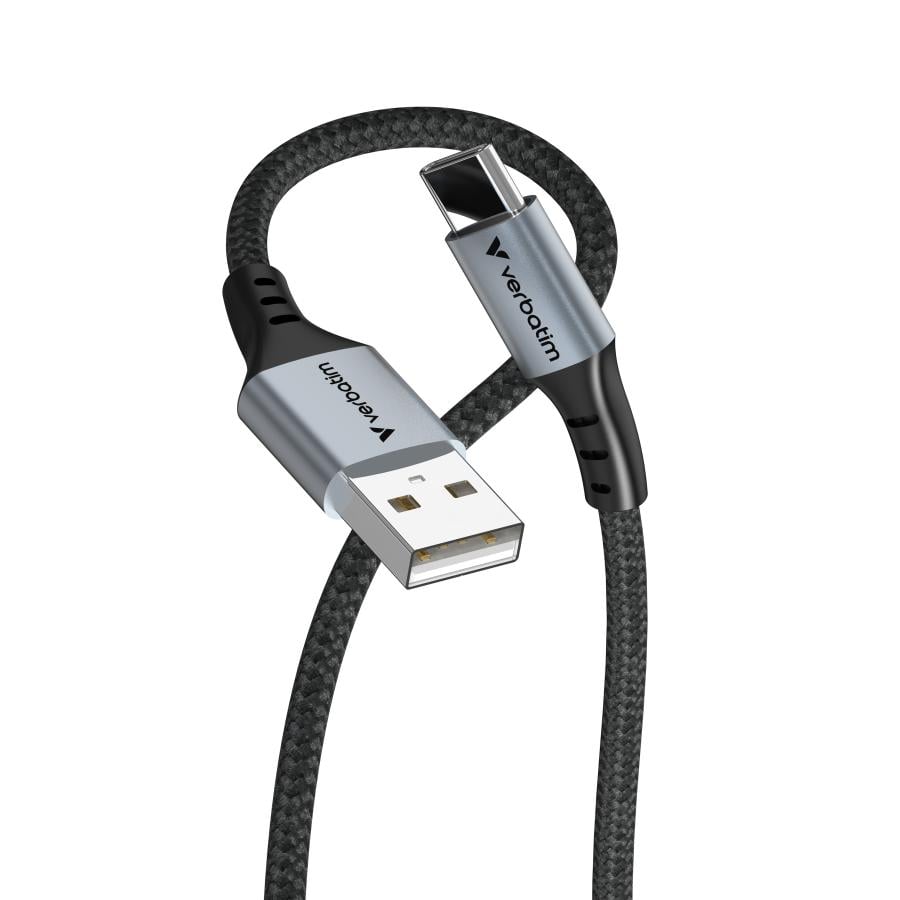Verbatim 31843 Sync & Charge Cable USB-A to USB-C 120 cm, 480 Mbit/s, 1.2m, Black