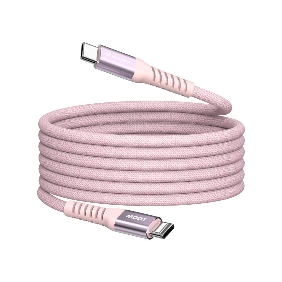 Verbatim 31857 Sync & Charge Magnetic Cable 100W USB-C to USB-C, 480 Mbit/s, 1.2 m, Pink