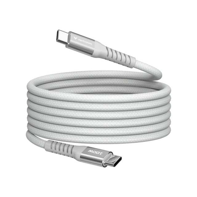 Verbatim 31854 Sync & Charge Magnetic Cable 100W USB-C to USB-C, 480 Mbit/s, 1.2m, Grey