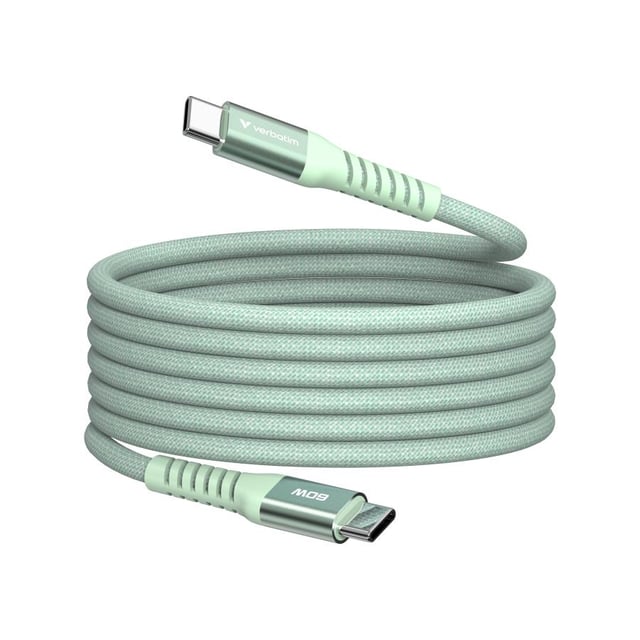 Verbatim 31864 Sync & Charge Magnetic Cable 60W USB-C to USB-C, 480 Mbit/s, 1.2m, Green
