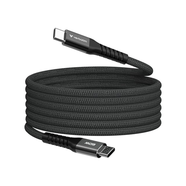 Verbatim 31859 Sync & Charge Magnetic Cable 60W USB-C to USB-C, 480 Mbit/s, 1.2, Black