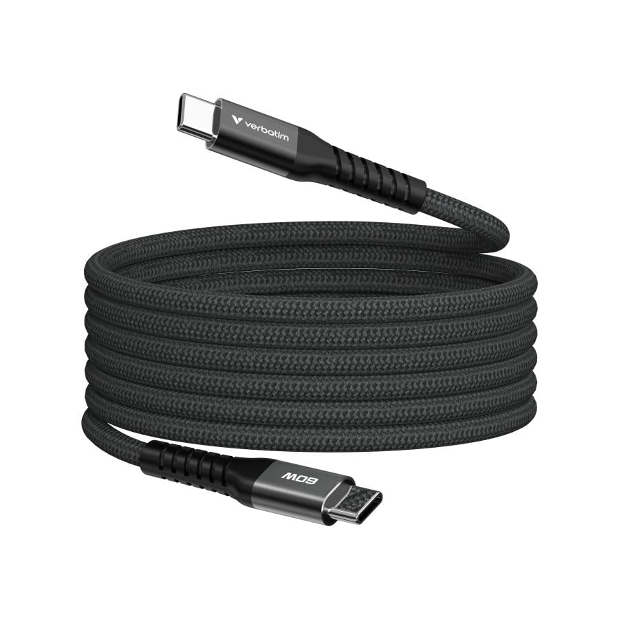 Verbatim 31859 Sync & Charge Magnetic Cable 60W USB-C to USB-C, 480 Mbit/s, 1.2, Black