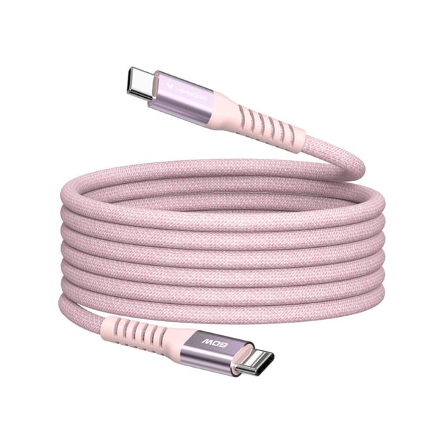 Verbatim 31853 Sync & Charge Magnetic Cable 60W USB-C to USB-C, 480 Mbit/s, 1.2m, Pink