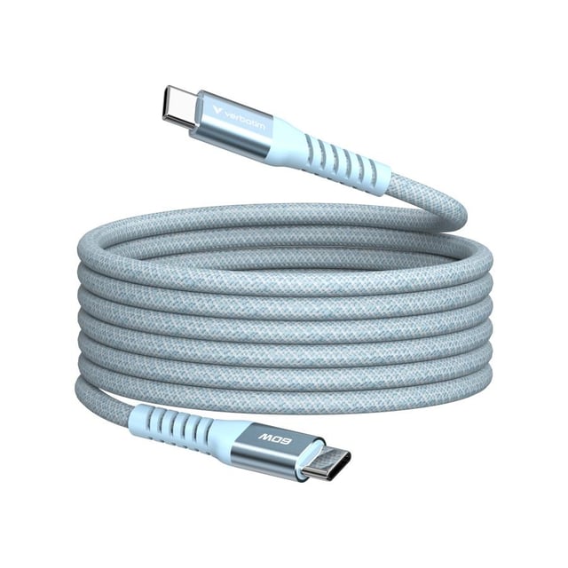 Verbatim 31852 Sync & Charge Magnetic Cable - 60W USB-C to USB-C, 480 Mbit/s, 1.2m, Blue