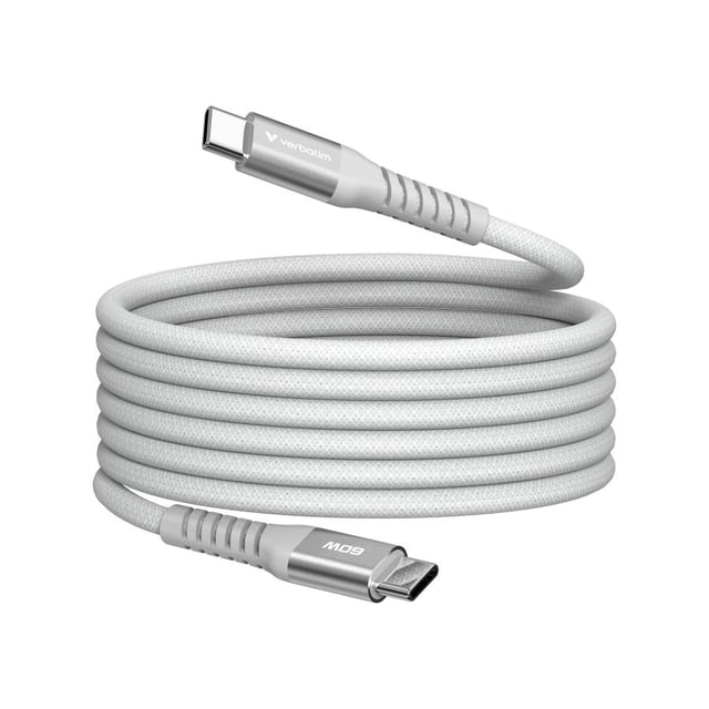 Verbatim 31850 Sync & Charge Magnetic Cable 60W USB-C to USB-C, 480 Mbit/s 1.2m, Grey
