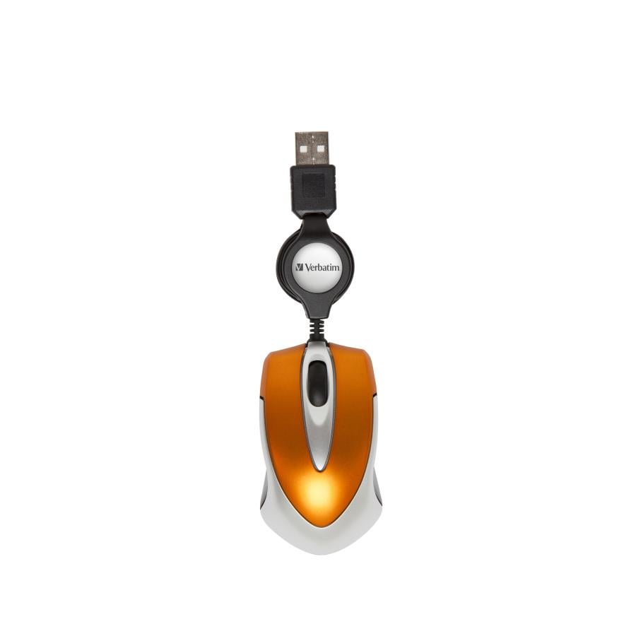 Verbatim 49023 Go Mini Optical Travel Mouse Volcanic Orange, USB Type-A, 1000 DPI, Orange
