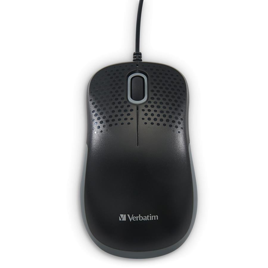 Verbatim 49024 Silent Optical Mouse Black, Right-hand, USB Type-A, 1000 DPI, Black