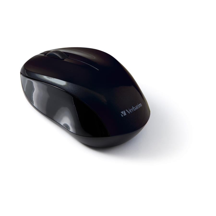 Verbatim 49042 Go Nano Wireless Mouse, Ambidextrous, RF Wireless, 1600 DPI, Black