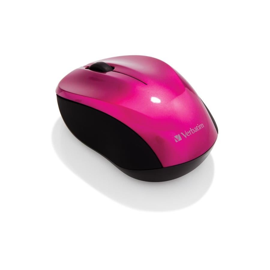 Verbatim 49043 Go Nano Wireless Mouse Hot Pink, RF Wireless, 1600 DPI, Pink