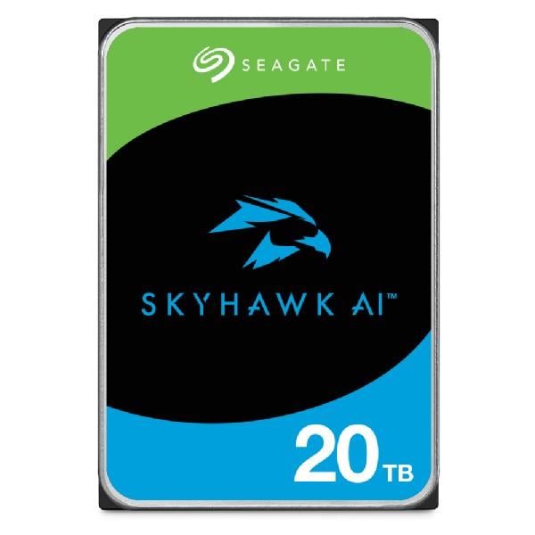 Seagate ST20000VE003 SkyHawk AI HDD, 20 TB, 7200 RPM, 512 MB, 3.5", Serial ATA III, 260 MiB/s