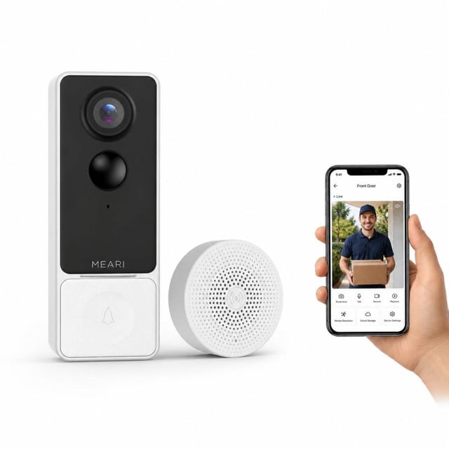 MEARI B1 Video Doorbel, 2K, Smart detection, Alarm notification, Two-Way audio, IP65