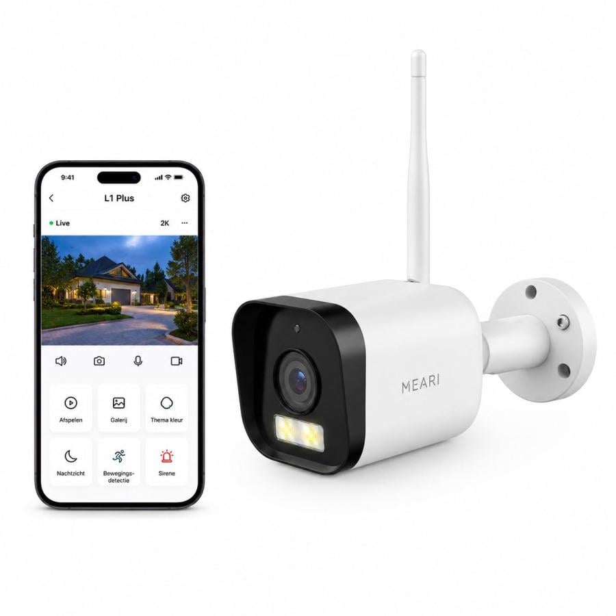 MEARI L1 Plus Outdoor Bullet Camera L1Plus, 2304x1296 p, Smart detect, Full-color Night vision, IP65