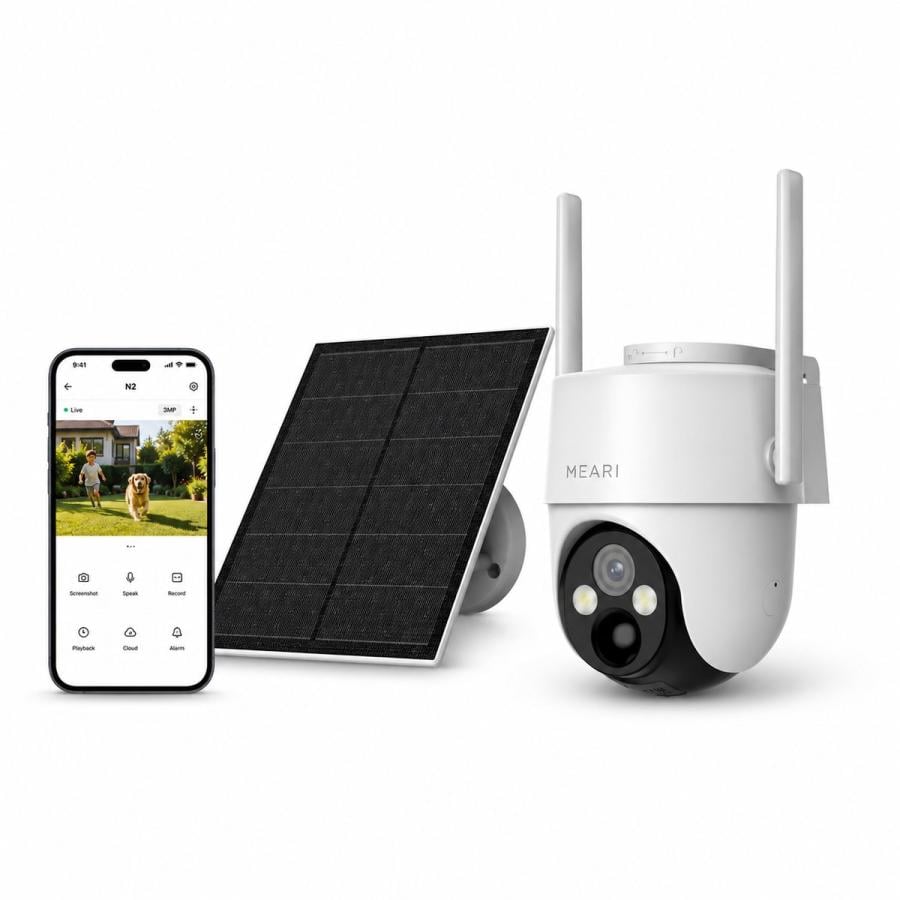 MEARI N2 Battery PTZ Camera, 3MP, 5W solar, Ai Smart detect, Full Night Vision, Two-Way audio, IP65