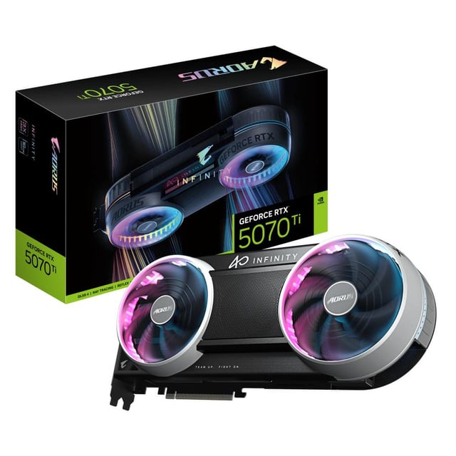 Gigabyte GV-N507TAORUS IF-16GD AORUS GeForce RTX 5070 Ti INFINITY 16G , 16GB, GDDR7, 256bit, PCIe5.0