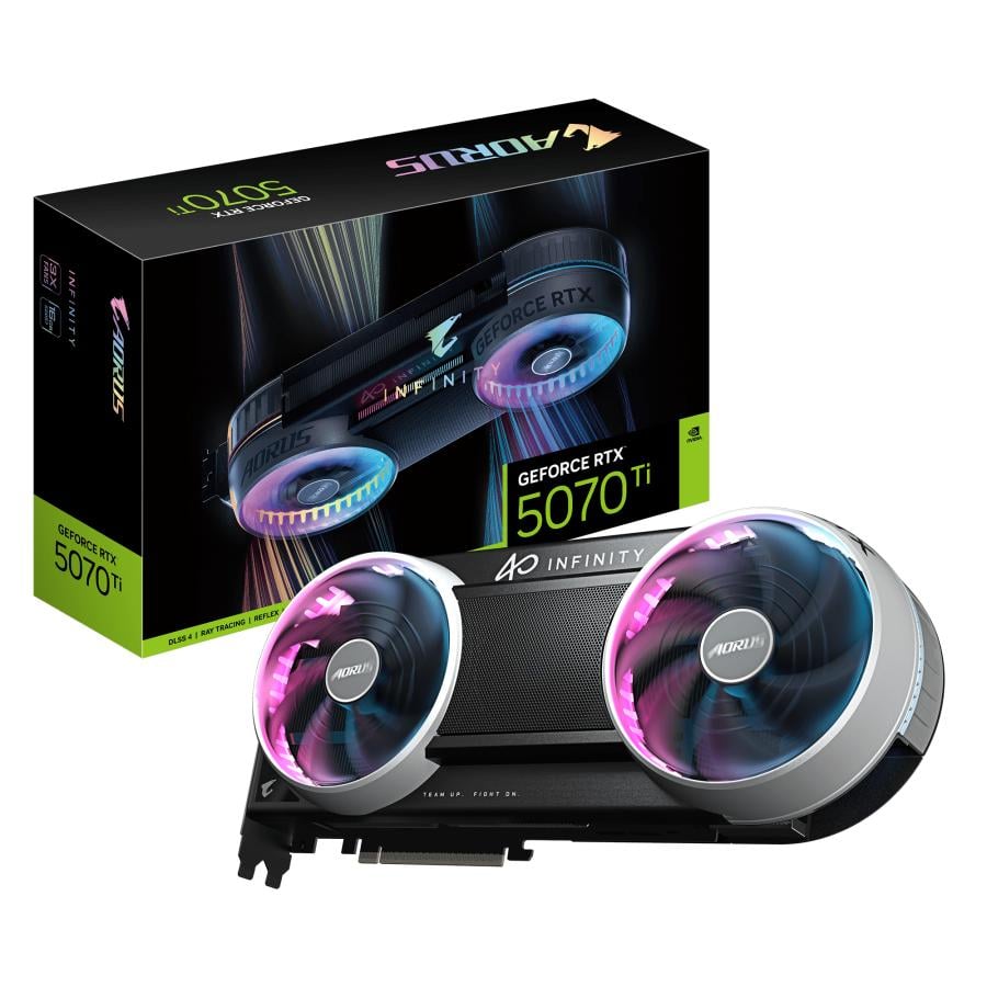 Gigabyte GV-N507TAORUS IF-16GD AORUS GeForce RTX 5070 Ti INFINITY 16G , 16GB, GDDR7, 256bit, PCIe5.0