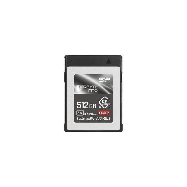 Silicon Power SP002TBCFEB41V10 CreatePro CR40B CF Express Type-B, 2 TB, PCIe Gen4 x2, 3700 MB/s