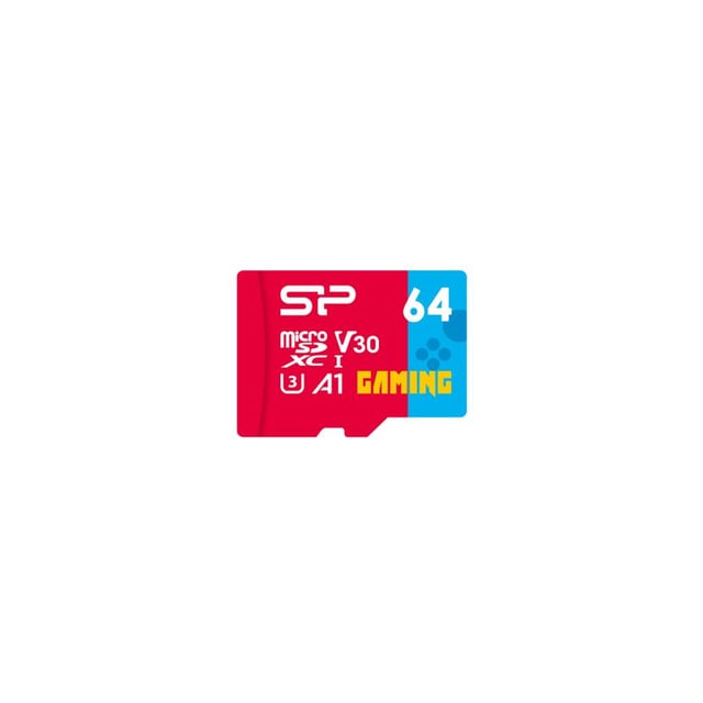 Silicon Power SP064GBSTXDV3V1NSP Superior Gaming MicroSD, 64 GB, A1, V30, UHS-1 U3, 100MB/s