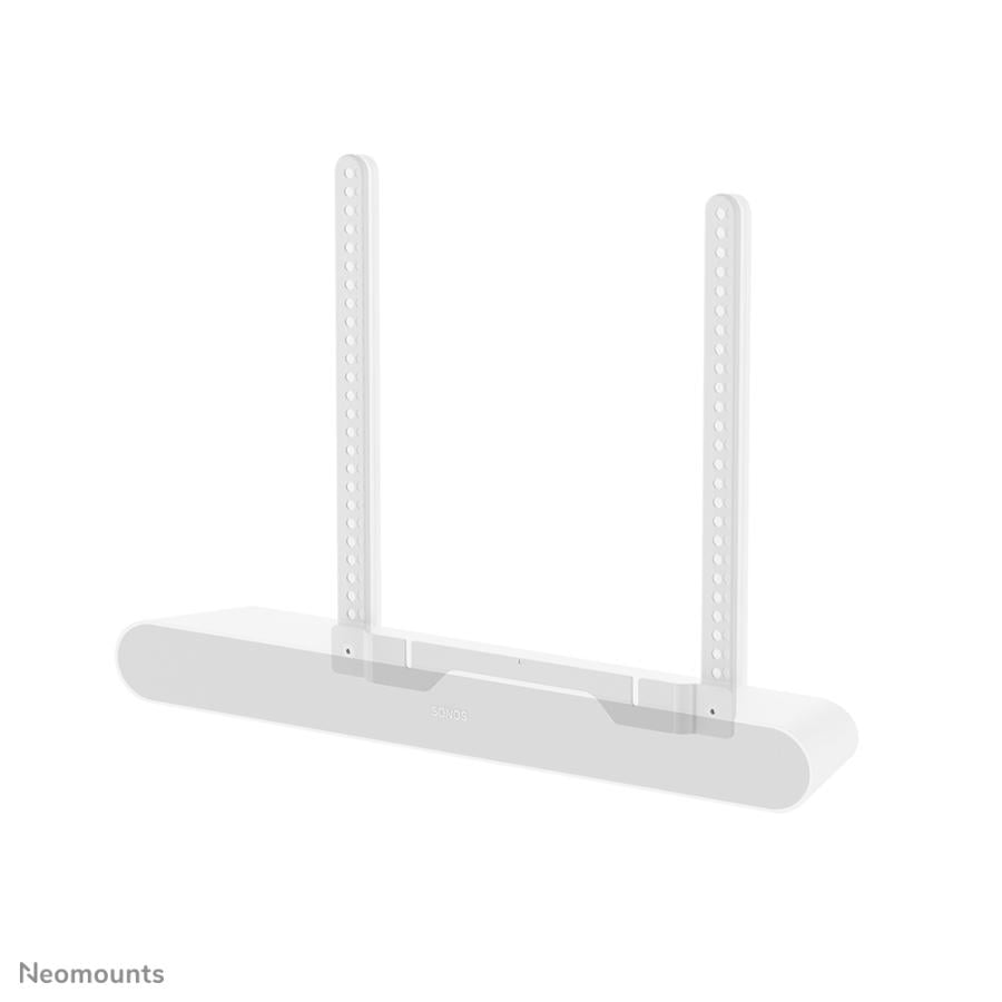 Neomounts AV35-724WH1 TV mount for Sonos Ray, 75", 2 kg, 200x200 mm, 600x400 mm, Steel, White