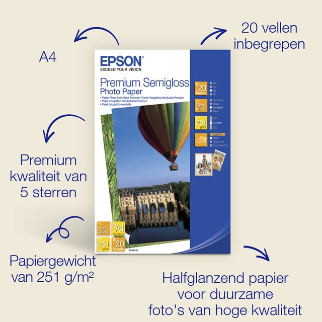 Epson A4 Premium Semigloss Photo