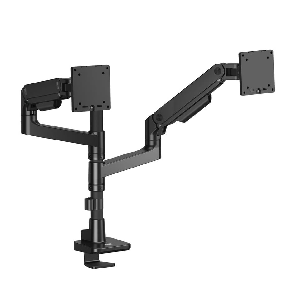 ACT Monitorarm 49" office premium, gasveer, paalbevestiging, 2 schermen
