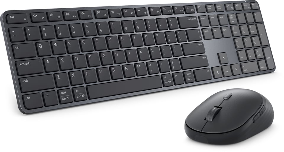 DELL Pro 7 Slim KM726 toetsenbord Inclusief muis Thuis/Werk RF-draadloos + Bluetooth QWERTY US International Zwart