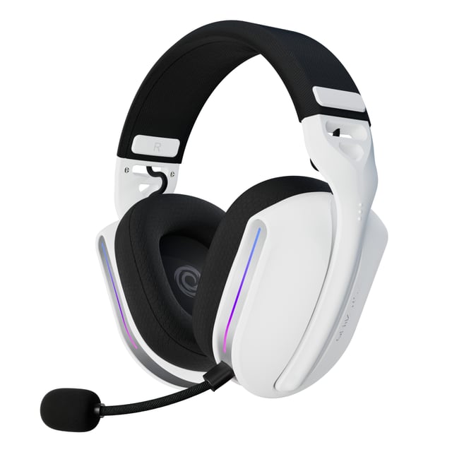Oniverse Polaris Headset Bedraad en draadloos Hoofdband Gamen USB Type-C / USB Type-A Bluetooth Zwart, Wit
