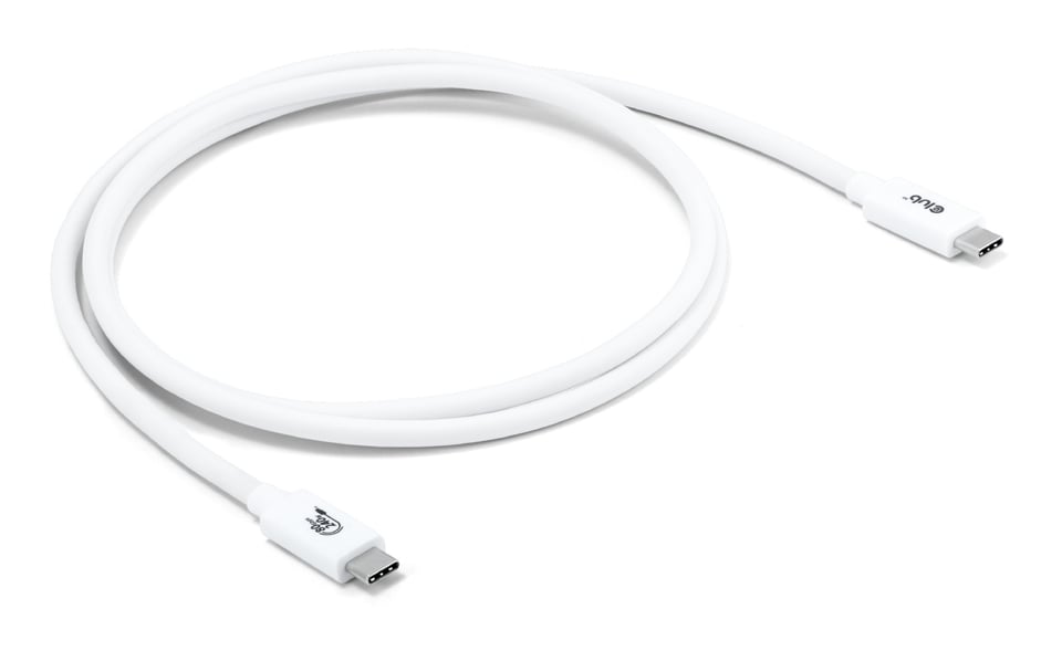 CLUB3D USB 80Gbps Certified 240W 8K240Hz Type-C® 1.2m / 3.94ft White Cable
