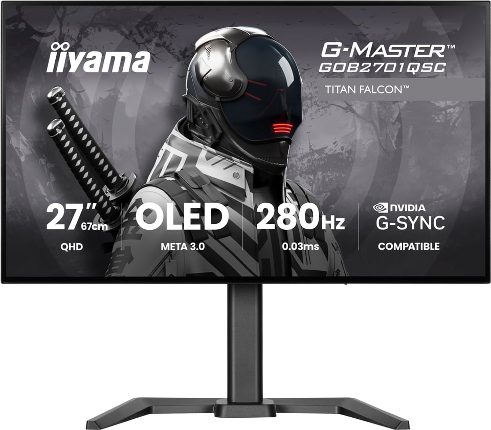 iiyama G-MASTER GOB2701QSC-B1 computer monitor 68,6 cm (27") 2560 x 1440 Pixels 2K Ultra HD OLED Zwart