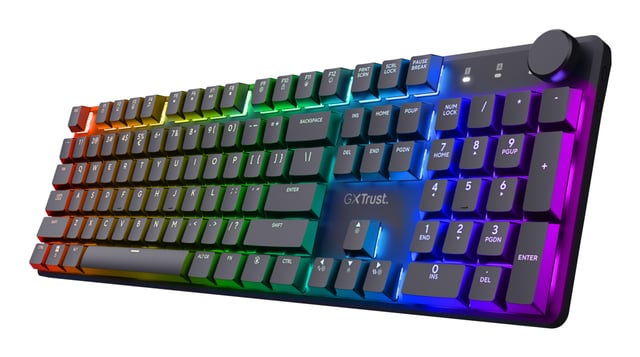 Trust GXT 868 Torix Gaming Toetsenbord - Mechanisch toetsenbord – Draadloos en Bluetooth – QWERTY US-indeling – Zwart