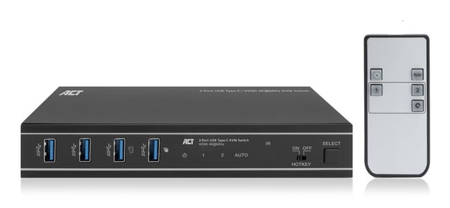 ACT 2-Poorts USB-C/HDMI 4K@60Hz KVM switch