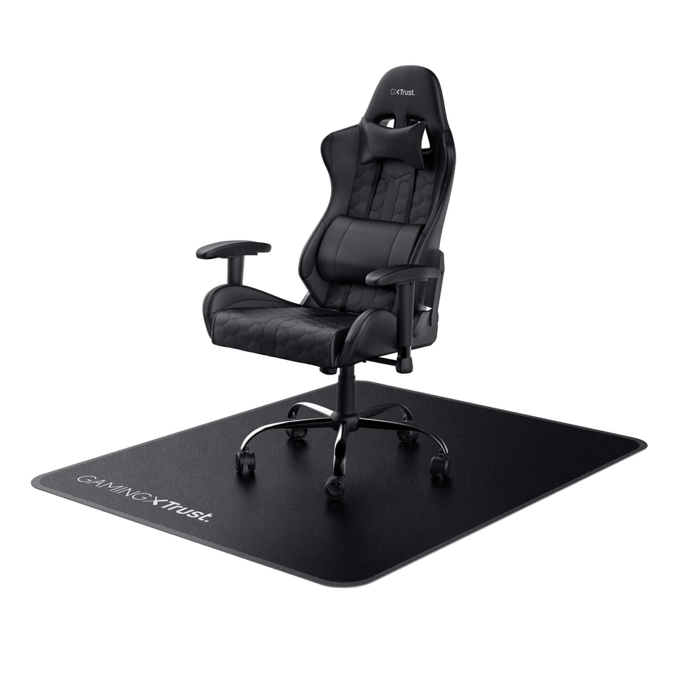 Trust GXT 715 Gaming Vloermat - Vloerbeschermer voor gamingstoel – Slijtvast oppervlak – Zwart