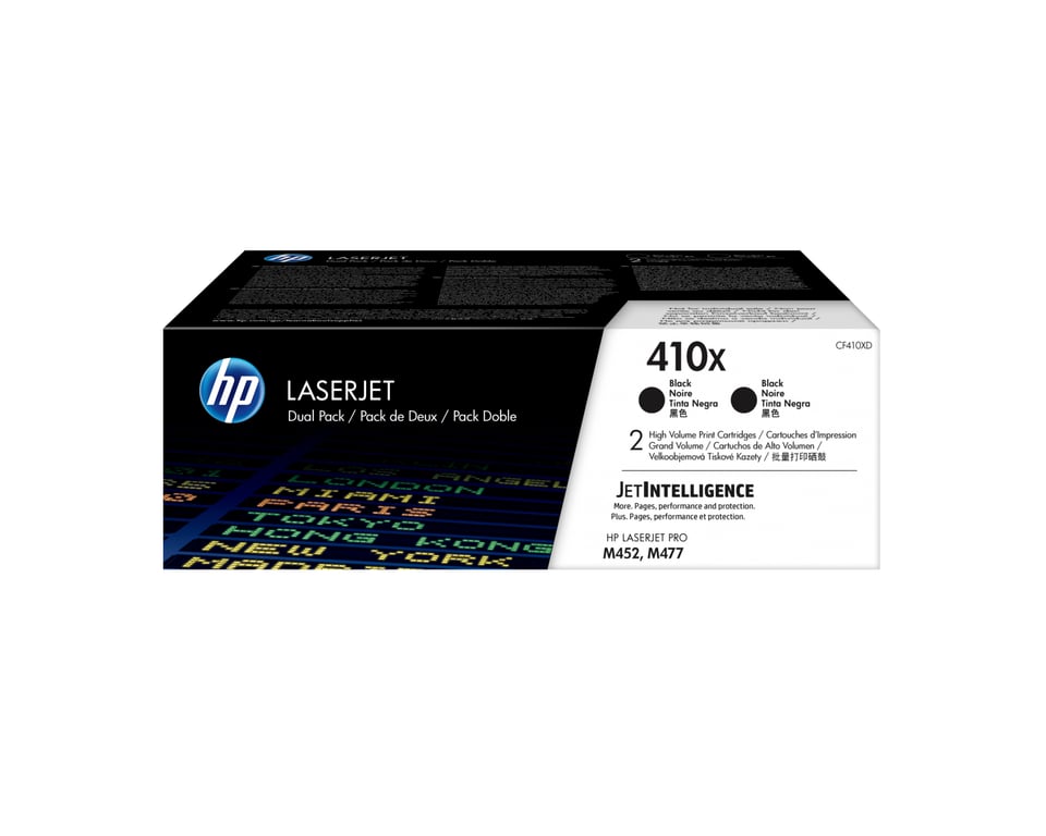 HP 410X originele high-capacity zwarte LaserJet tonercartridges, 2-pack