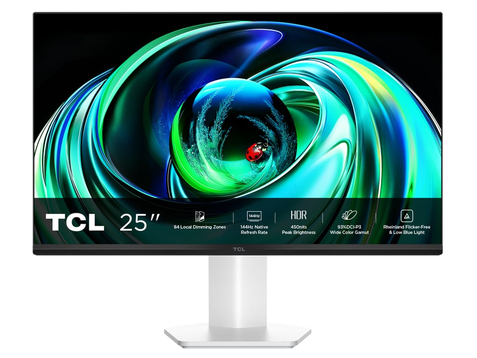 TCL 25G54 computer monitor 63,5 cm (25") 1920 x 1080 Pixels Full HD QLED Wit