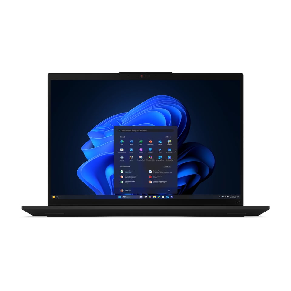 Lenovo ThinkPad L16 Gen 2 (Intel) Intel Core Ultra 5 225U Laptop 40,6 cm (16") WUXGA 16 GB DDR5-SDRAM 512 GB SSD Wi-Fi 6E (802.11ax) Windows 11 Pro Zwart Duits