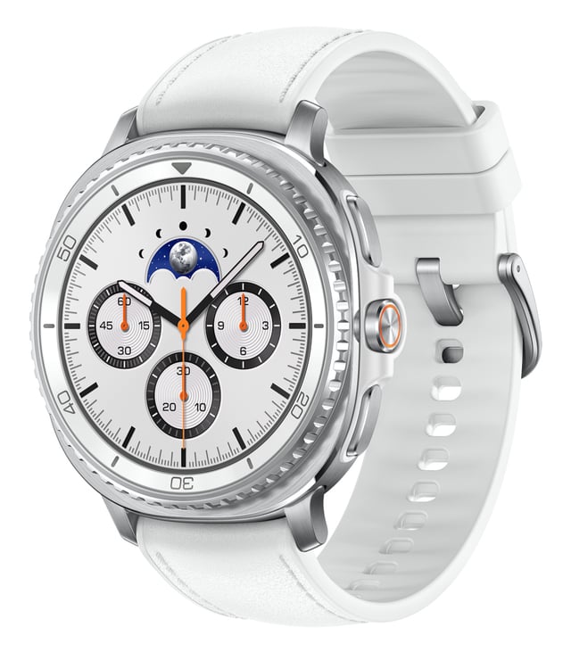 Samsung SM-L505FZWAEUB smartwatch & sportwatch 3,3 cm (1.3") AMOLED 46 mm Digitaal 438 x 438 Pixels Touchscreen 4G Zilver Wifi GPS