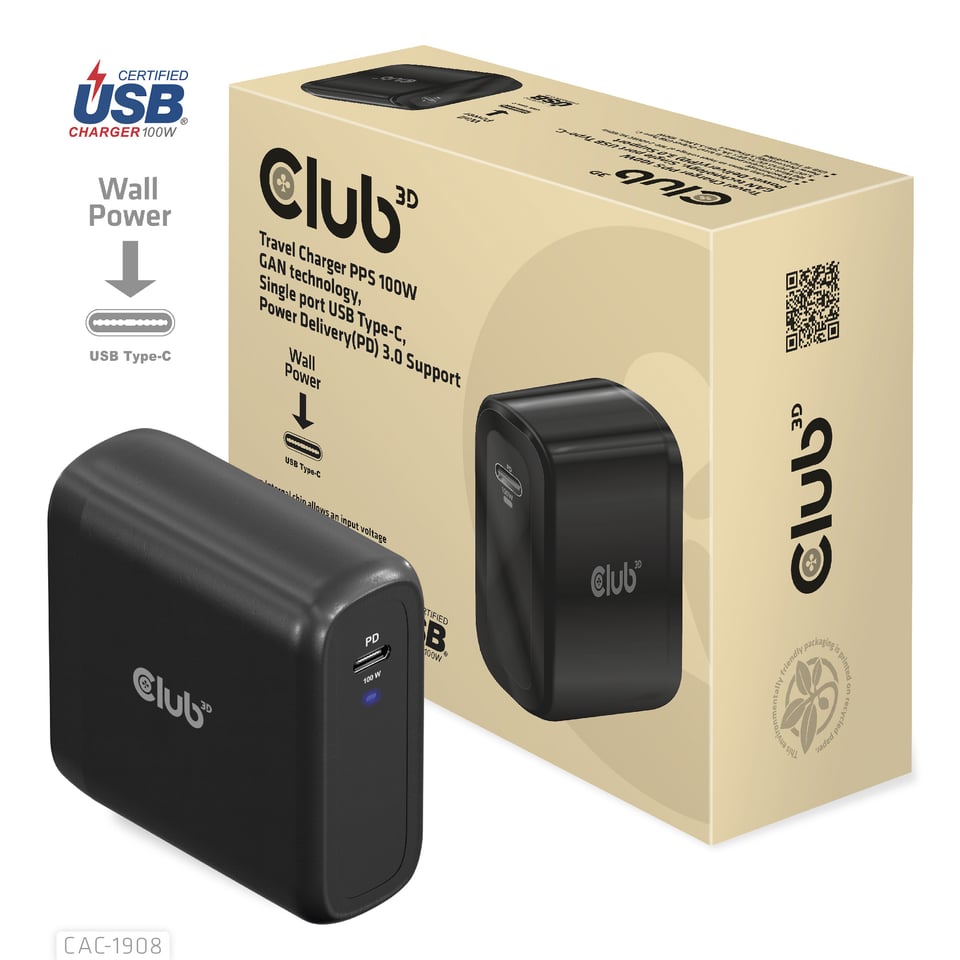 CLUB3D Travel Charger 100 Watt
