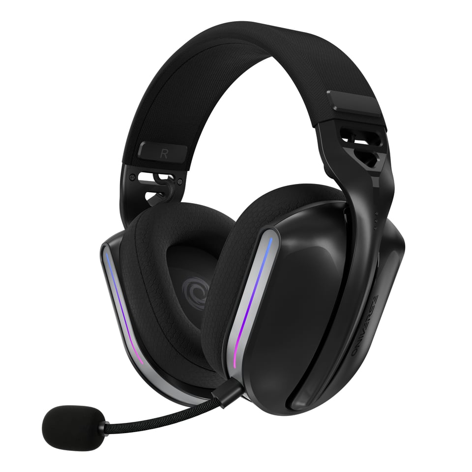 Oniverse Polaris Headset Bedraad en draadloos Hoofdband Gamen USB Type-C / USB Type-A Bluetooth Zwart