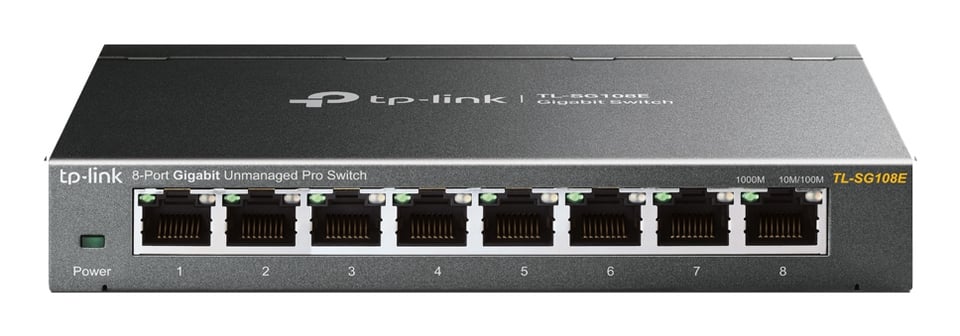 TP-Link TL-SG108E netwerk-switch Managed L2 Gigabit Ethernet (10/100/1000) Zwart