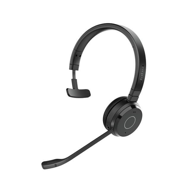 Jabra Evolve 65 TE Headset Bedraad en draadloos Hoofdband Kantoor/callcenter USB Type-A Bluetooth Zwart
