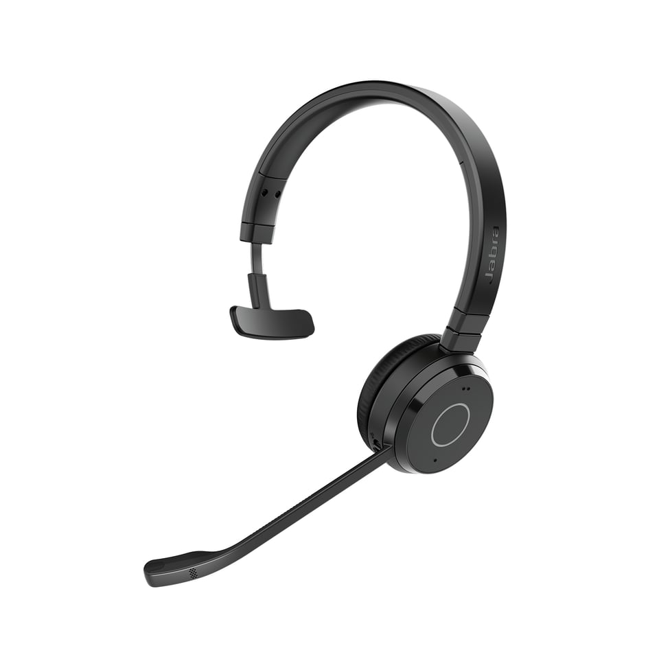 Jabra Evolve 65 TE Headset Bedraad en draadloos Hoofdband Kantoor/callcenter USB Type-A Bluetooth Zwart