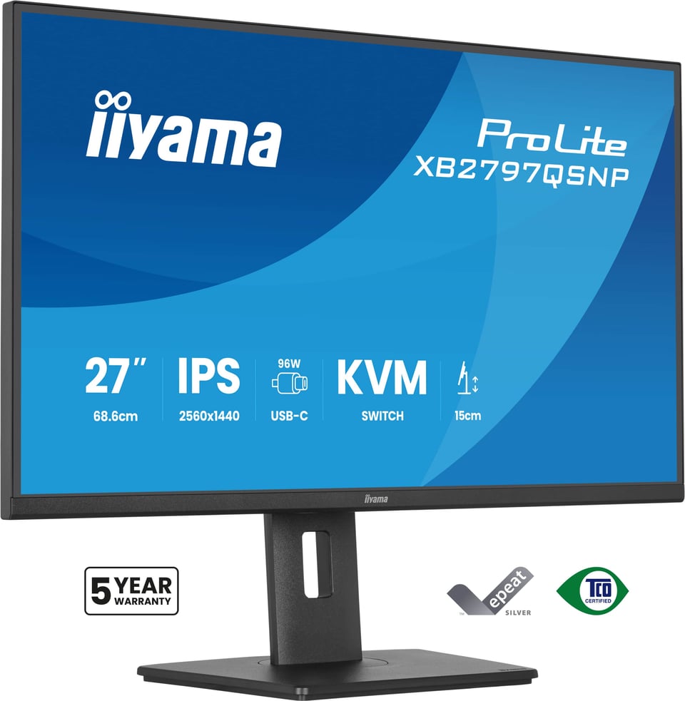 iiyama ProLite XB2797QSNP-B1 computer monitor 68,6 cm (27") 2560 x 1440 Pixels Quad HD LCD Zwart