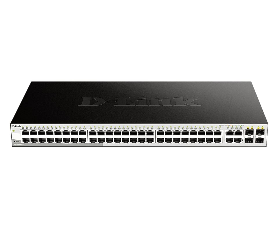 D-Link DGS-1210-52 Managed L2 Gigabit Ethernet (10/100/1000) 1U Zwart